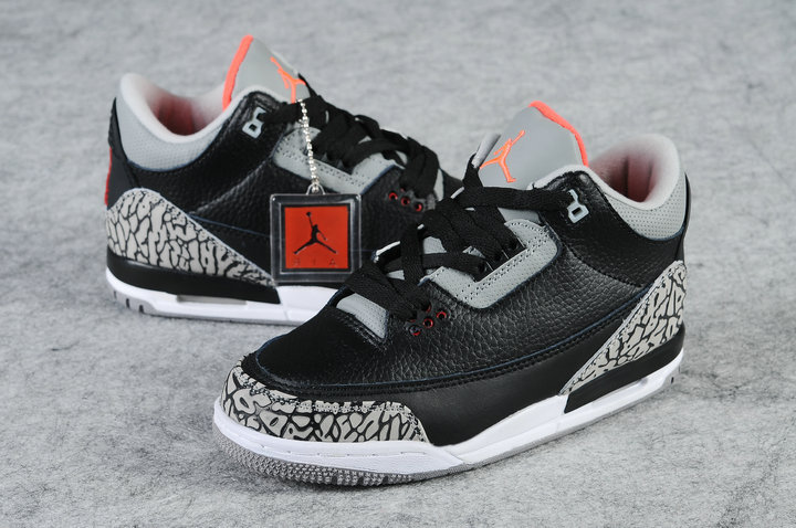 Air Jordan 3 Kid\'S Shoes Black/Gray Online